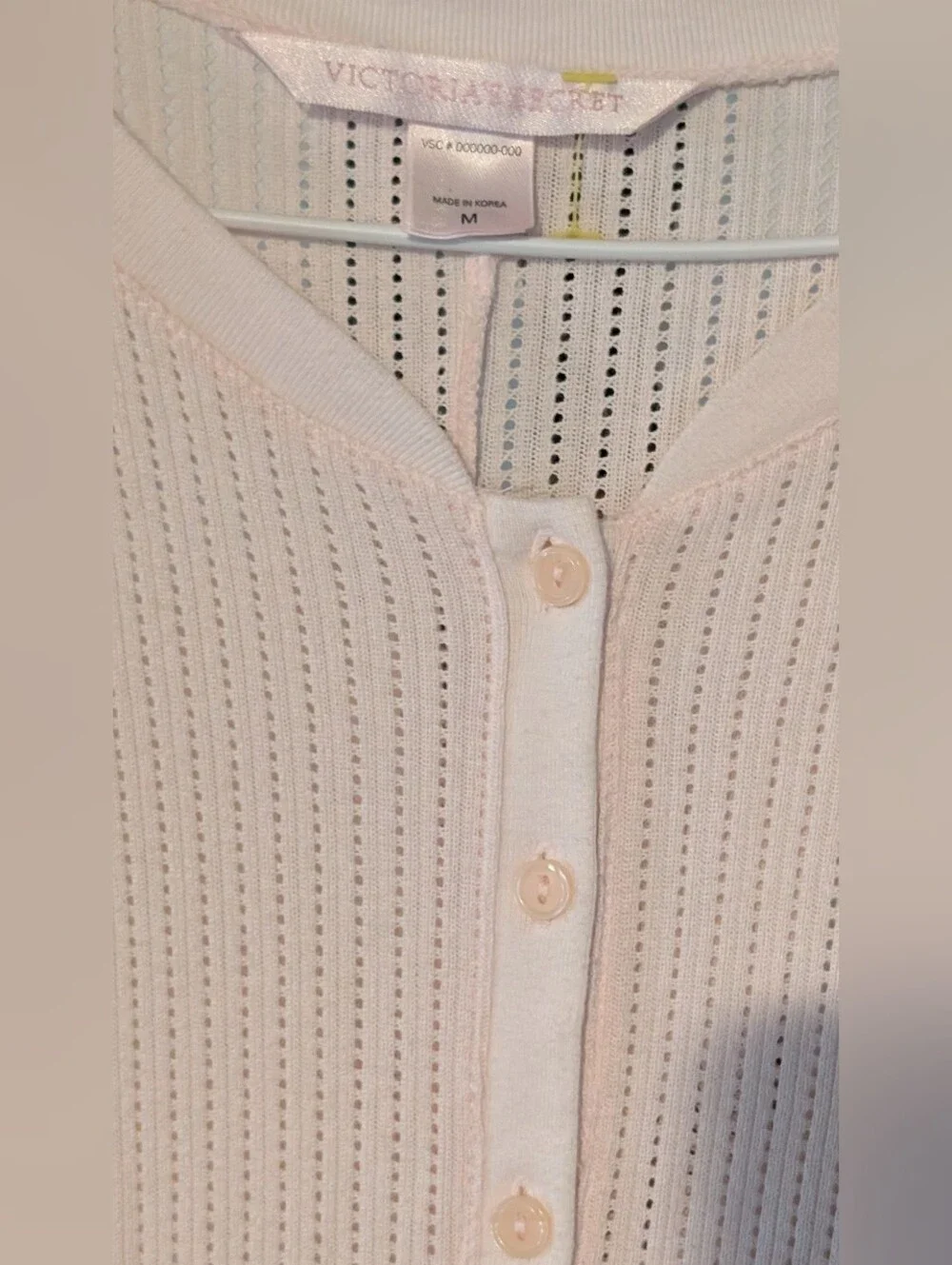 Vintage '90s Victoria's Secret Pink One Pc Unionsuit PJs Cotton Knit Cottagecore